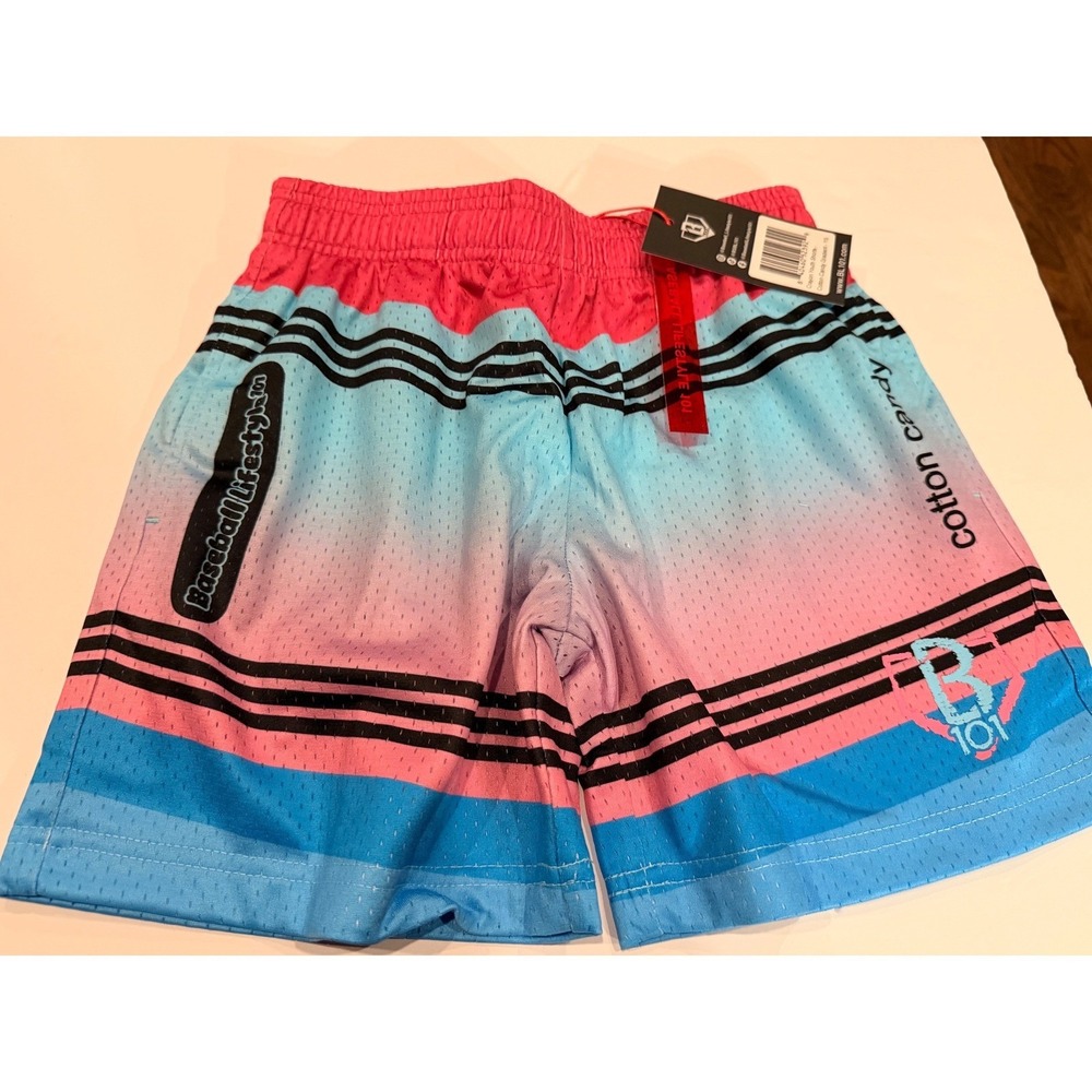Kids Gradient Pink & Blue Athletic Shorts